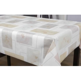 Toile cirée épaisse GALERIE écru - Largeur 140 cm  et Sans plis