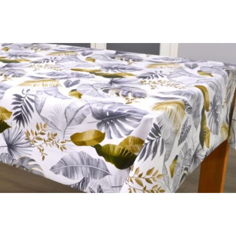 Toile cirée épaisse GUYANE blanc - Largeur 140 cm  et Sans plis