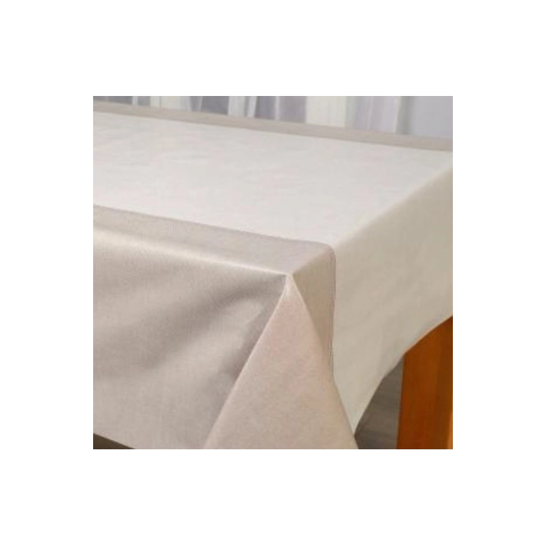 Toile cirée épaisse COTEX beige - Largeur 140 cm  et Sans plis