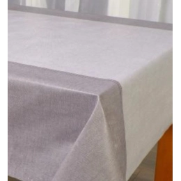 Toile cirée épaisse COTEX gris - Largeur 140 cm  et Sans plis