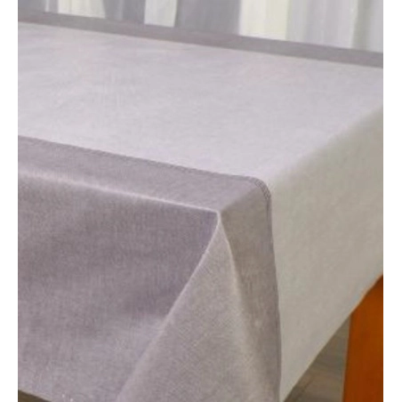 Toile cirée épaisse COTEX gris - Largeur 140 cm  et Sans plis