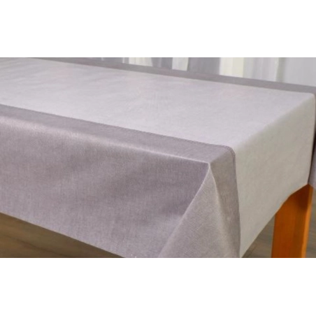 Toile cirée épaisse COTEX gris - Largeur 140 cm  et Sans plis