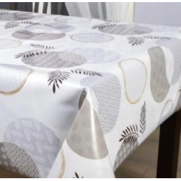 Toile cirée épaisse ROFO blanc - Largeur 140 cm  et Sans plis