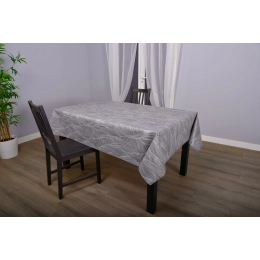 Toile cirée Esel Antracite - Nappe cirée moderne argentée