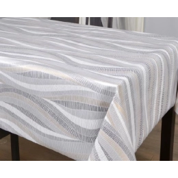 Toile cirée 180 Rhea gris - Nappe grande largeur