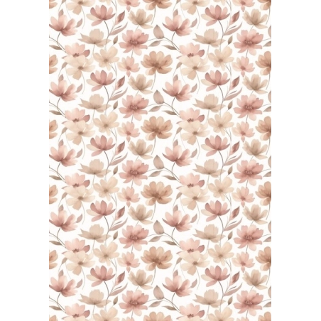 Protège table Cerisier rose - Toile cirée épaisse largeur 140 cm