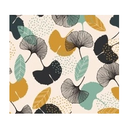 Protège table Ginkgo multi - Toile cirée épaisse largeur 140 cm