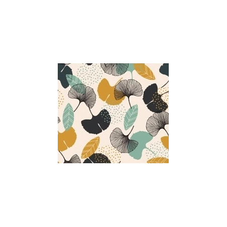 Protège table Ginkgo multi - Toile cirée épaisse largeur 140 cm