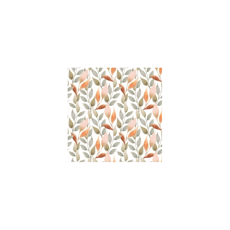 Protège table Laurier orange - Toile cirée épaisse largeur 140 cm