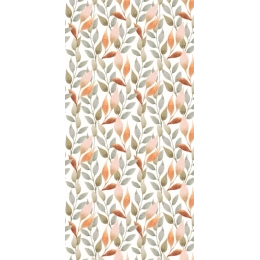 Protège table Laurier orange - Toile cirée épaisse largeur 140 cm