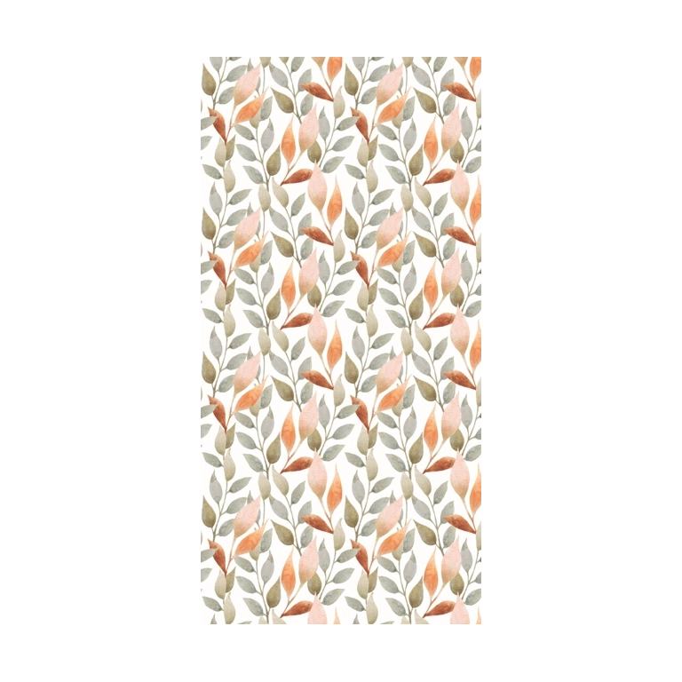 Protège table Laurier orange - Toile cirée épaisse largeur 140 cm