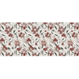 Protège table Camelia Pourpre - Toile cirée épaisse largeur 140 cm