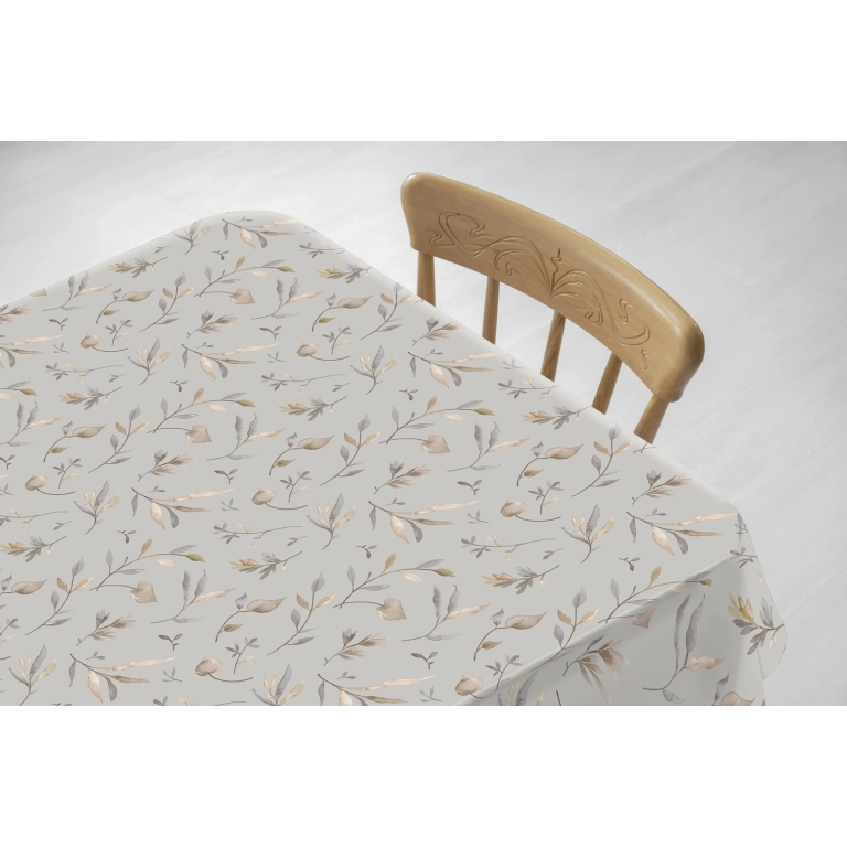 Protège table Canadian Grey - Toile cirée épaisse largeur 140 cm