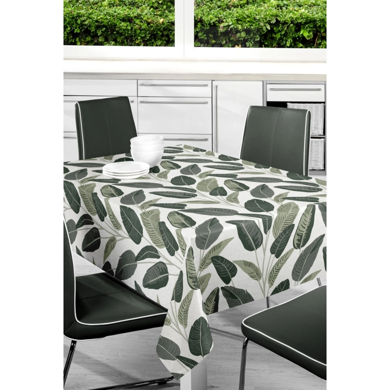 Protège table Nature Green - Toile cirée épaisse largeur 140 cm