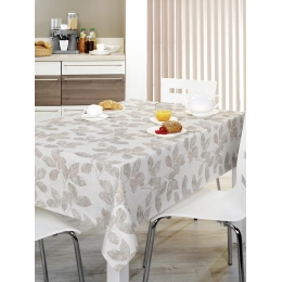 Toile cirée premium JESEN Beige - largeur 140 cm