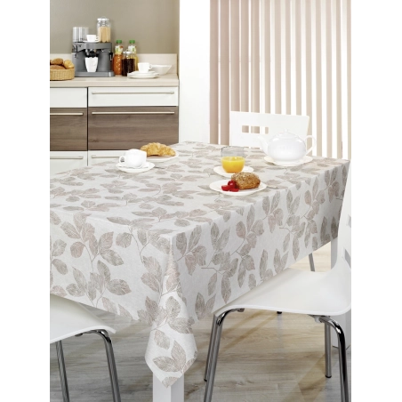 Toile cirée premium JESEN Beige - largeur 140 cm