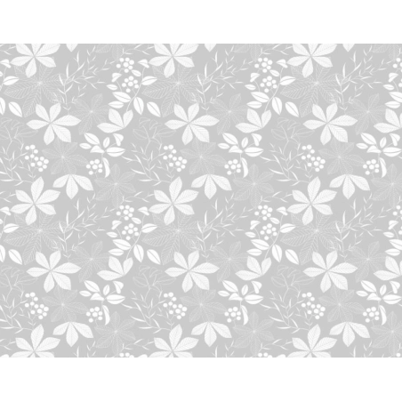 Nappe transparente PETALE blanc - imprimé floral