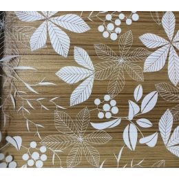 Nappe transparente PETALE blanc - imprimé floral