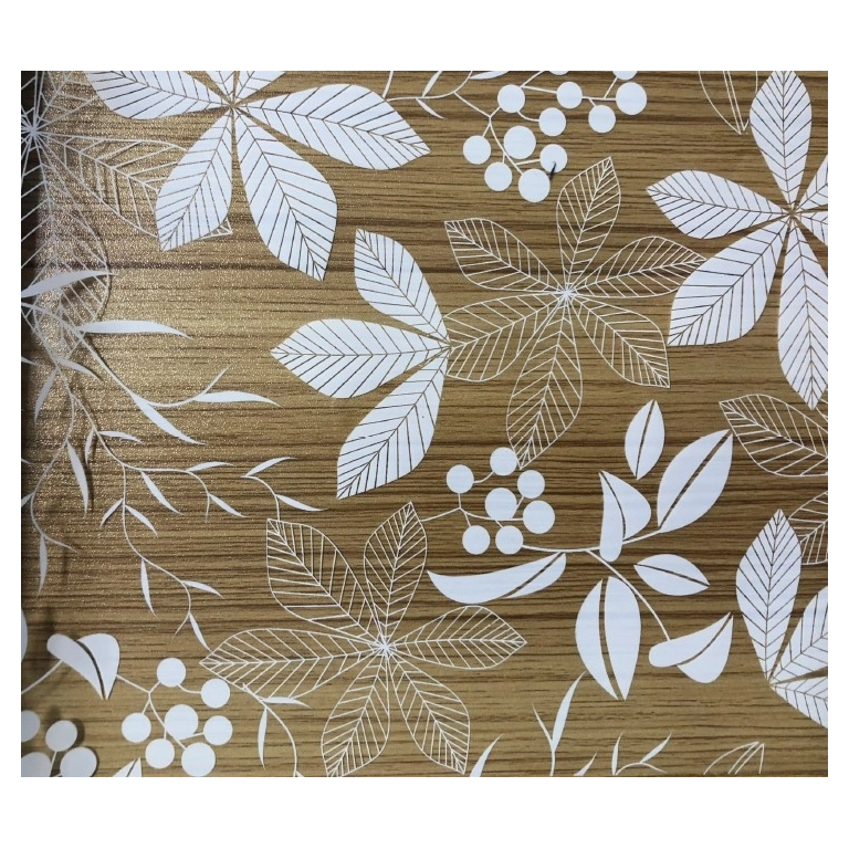 Nappe transparente PETALE blanc - imprimé floral