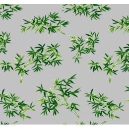 Nappe transparente BAMBOU vert - imprimé feuillage vert