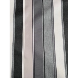 Toile extérieure BIARRITZ gris 160 cm - Tissu déco bayadère gris