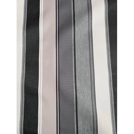 Toile extérieure BIARRITZ gris 160 cm - Tissu déco bayadère gris