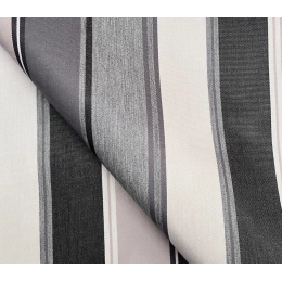 Toile extérieure BIARRITZ gris 160 cm - Tissu déco bayadère gris