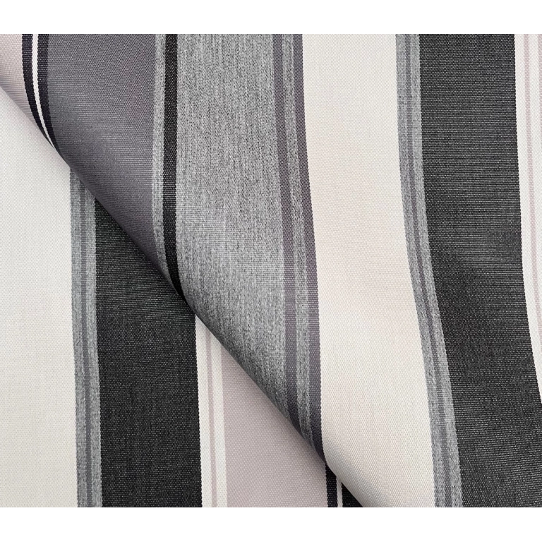 Toile extérieure BIARRITZ gris 160 cm - Tissu déco bayadère gris