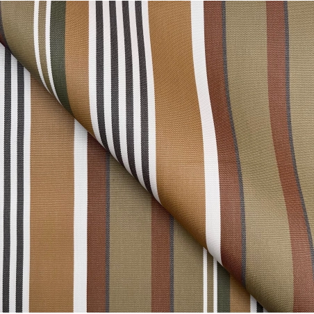 Toile extérieure LIPARI vert 160 cm - Tissu déco bayadère verte