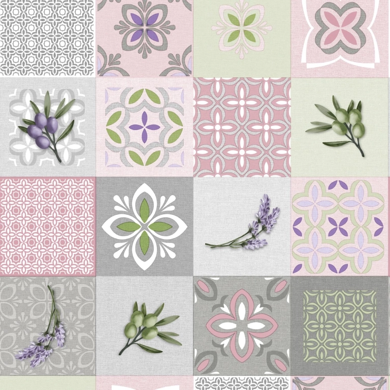 Toile cirée JASBA lavande - Nappe cirée provençale lavande