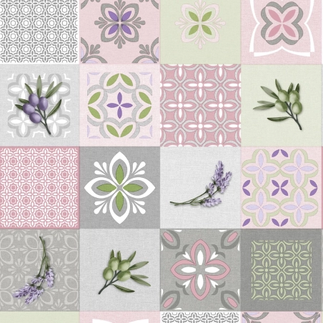 Toile cirée JASBA lavande - Nappe cirée provençale lavande