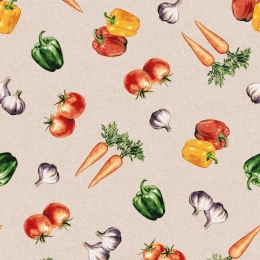 Toile cirée LEGUMES vintage - nappe de cuisine
