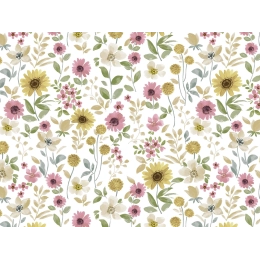 Toile cirée JULIANA multi - Nappe cirée florale colorée