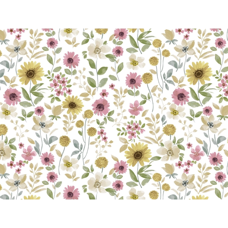 Toile cirée JULIANA multi - Nappe cirée florale colorée