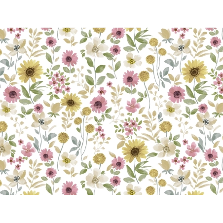Toile cirée JULIANA multi - Nappe cirée florale colorée