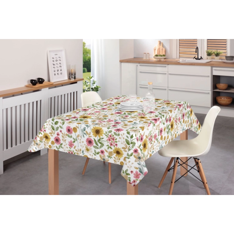Toile cirée JULIANA multi - Nappe cirée florale colorée