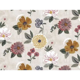 Toile cirée RUSTIC garden - Nappe cirée florale colorée