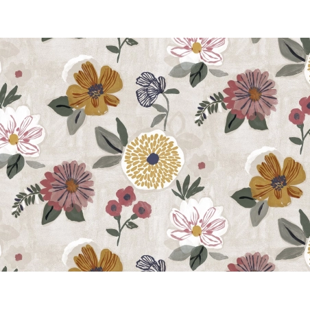 Toile cirée RUSTIC garden - Nappe cirée florale colorée