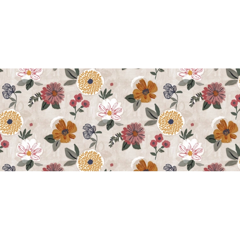 Toile cirée RUSTIC garden - Nappe cirée florale colorée