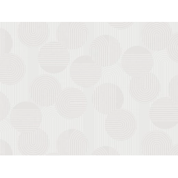 Toile cirée CIRKLES blanc - Art déco géométrique blanc