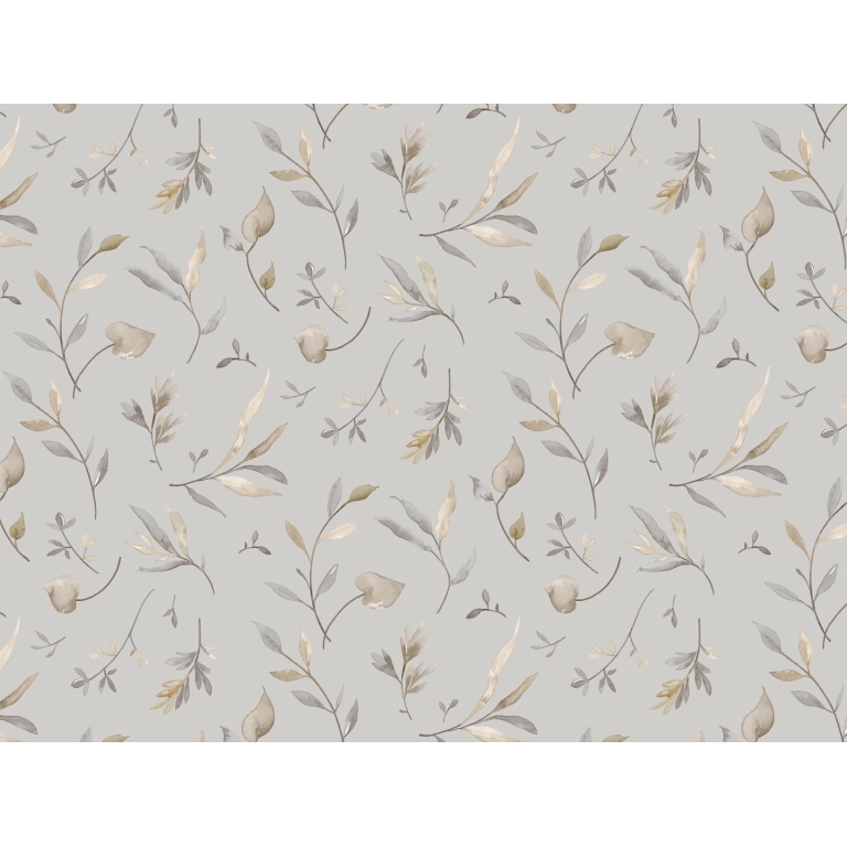 Toile cirée CANADIAN poplar - Feuillage sobre beige