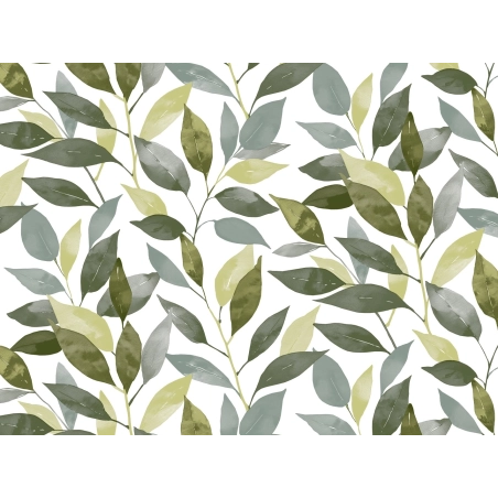 Toile cirée TOSCANA été - Nappe feuillage vert
