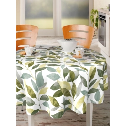 Toile cirée TOSCANA été - Nappe feuillage vert