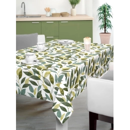 Toile cirée TOSCANA été - Nappe feuillage vert