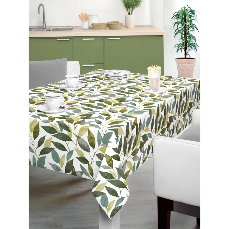 Toile cirée TOSCANA été - Nappe feuillage vert