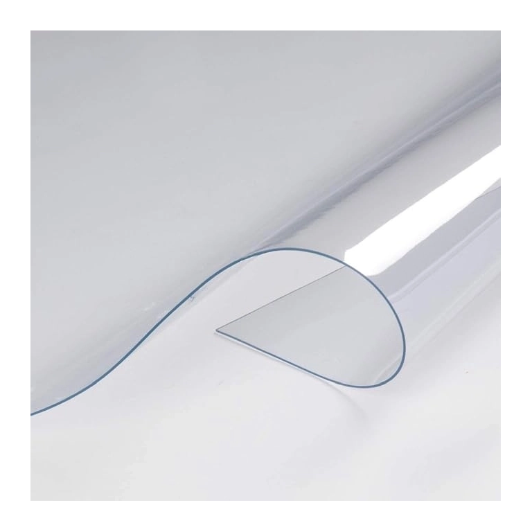 Nappe transparente épaisse et livrée sans plis - Cristal pvc épais