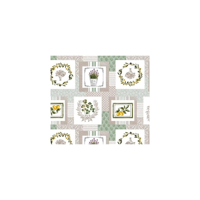 Toile cirée SAINT TROP 160 - Toile cirée provençale citron