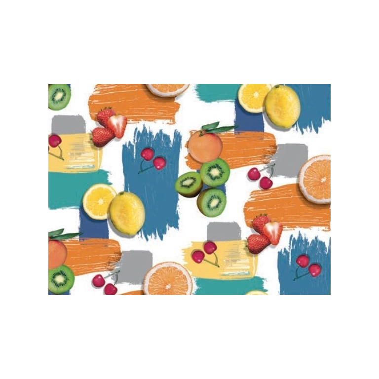 Toile cirée ZESTINA multi - Nappe multicolore à fruits