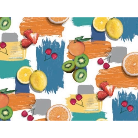 Toile cirée ZESTINA multi - Nappe multicolore à fruits