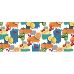 Toile cirée ZESTINA multi - Nappe multicolore à fruits